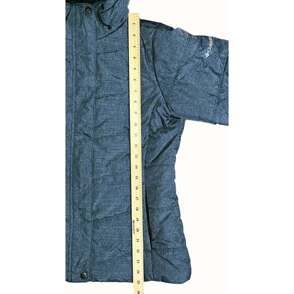 Columbia McCleary Pass Insulated Puffer Jacket Gray/Green Women's Medium - Picture 2 of 6